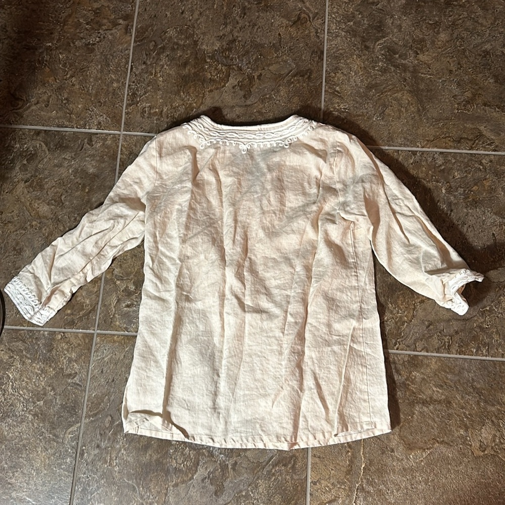 3/4 length sleeve Linen Shirt - Picture 5 of 5